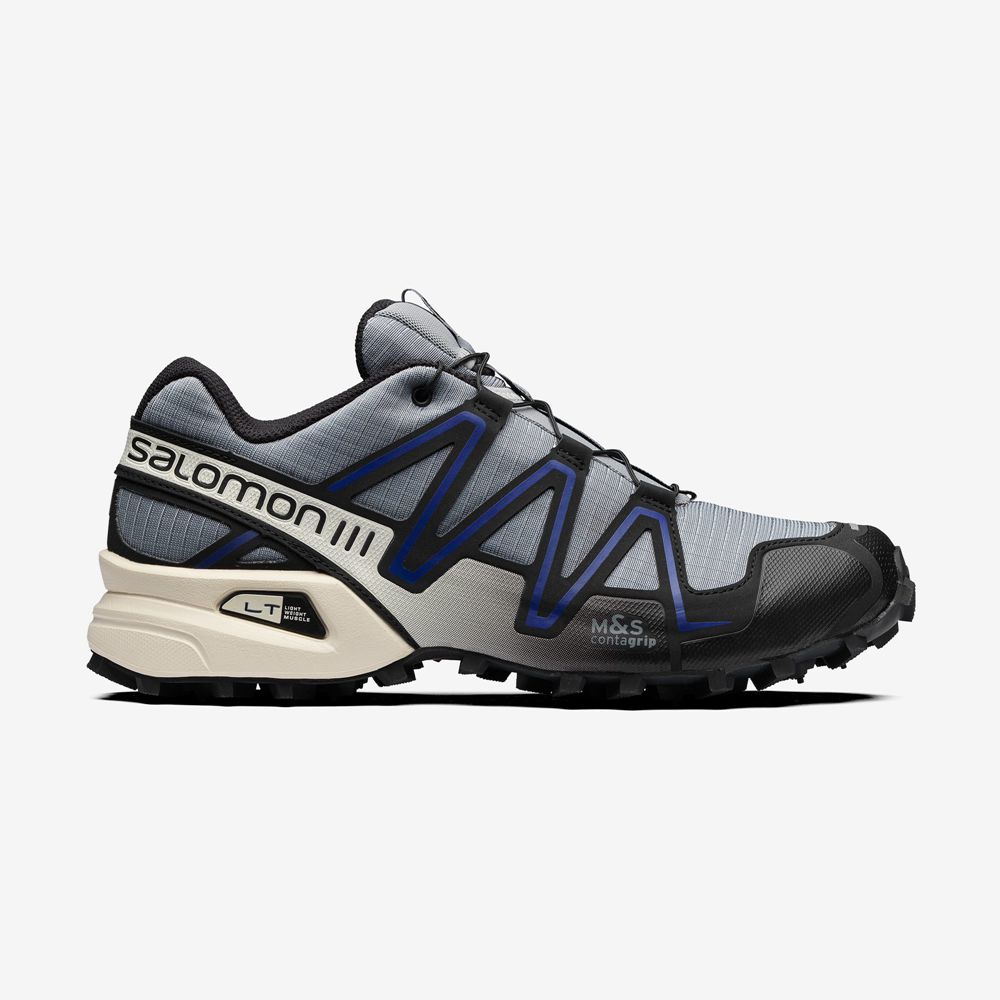 SALOMON SPEEDCROSS 3 Philippines - Men's Sneakers - Black / Blue | 675948-XCM